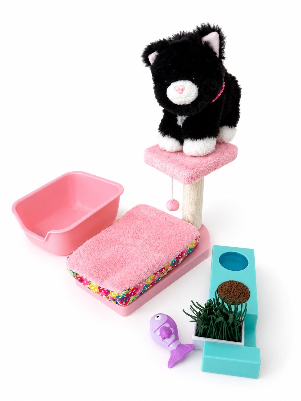 American Girl Doll Cat Care essentials + Licorice Twist Cat
